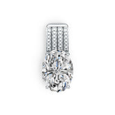 Sterling Silver Semi Mount Pendant Setting Oval OV 18x13mm DHJ