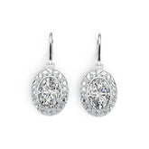 10K Gold Semi Mount Earrings Setting Oval OV 14X10mm DHJ