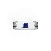 Men's Sterling Silver Semi Mount Ring Setting Princess SQ 4.5X4.5mm DHJ