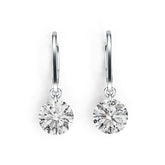 Platinum Semi Mount Earrings Setting Round RD 8x8mm DHJ