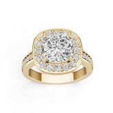 Platinum Semi Mount Ring Setting Cushion Cu 5x8mm Diamond Accent Syz Jewelry