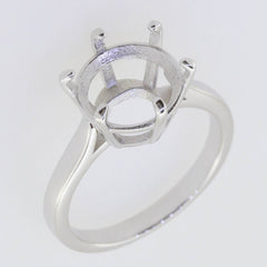 14K Gold Semi Mount Ring Setting Round RD 11x11mm Solitaire Syzjewelry