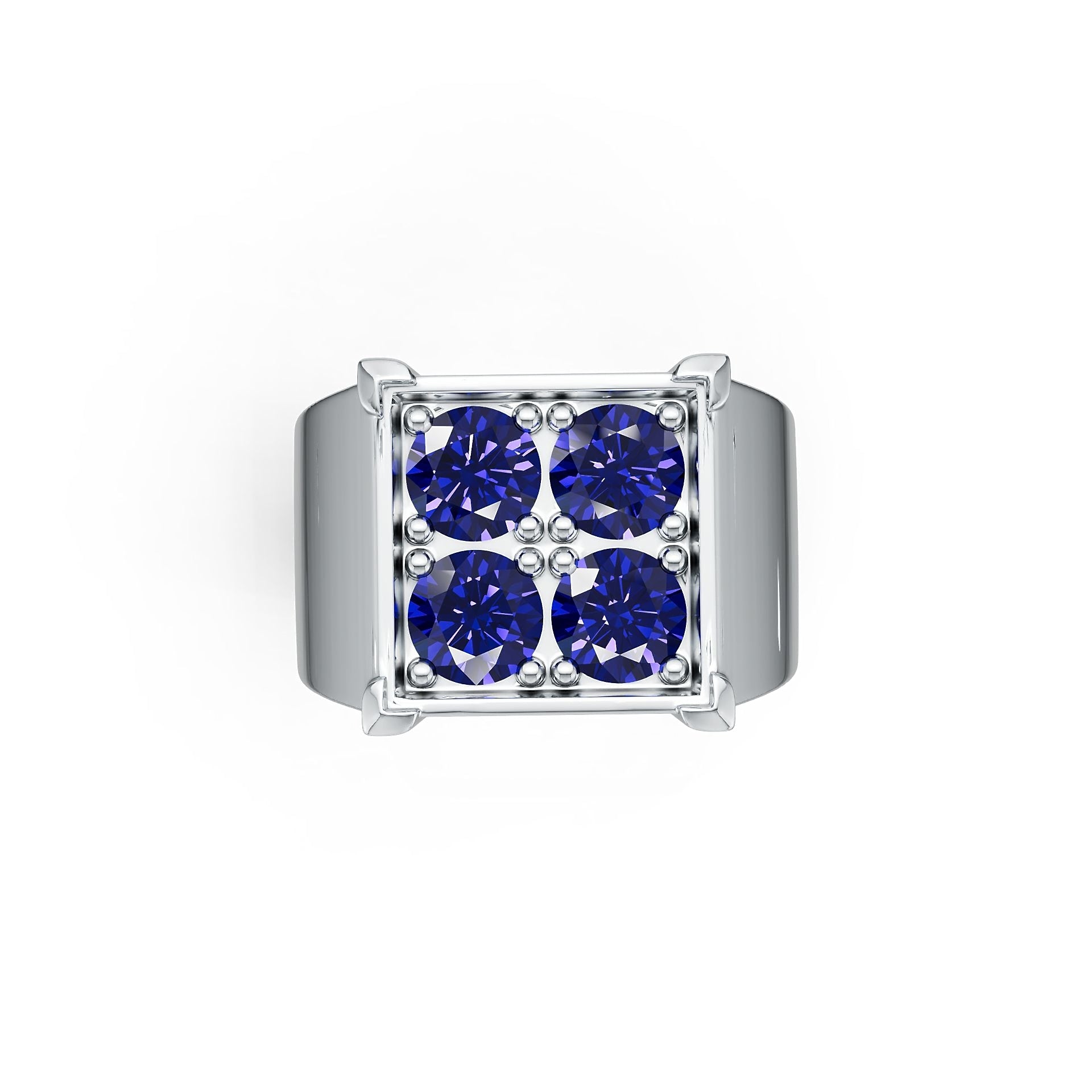 Men‘s Sterling Silver Semi Mount Ring Setting Round RD 5x5mm Syzjewelry