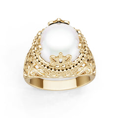 10K Gold Semi Mount Ring Setting Round Ro 11x11mm Syz Jewelry