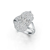 14K Gold Semi Mount Ring Setting Oval OV 7X5mm Diamond Accent DHJ