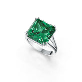 18K Gold Semi Mount Ring Setting Emerald OCT 14X14mm Solitaire DHJ