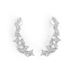10K Gold Semi Mount Earrings Setting Marquise MQ 6X3mm MQ 5X2.5mm SQ 3X3mm Moissanite Accent DHJ