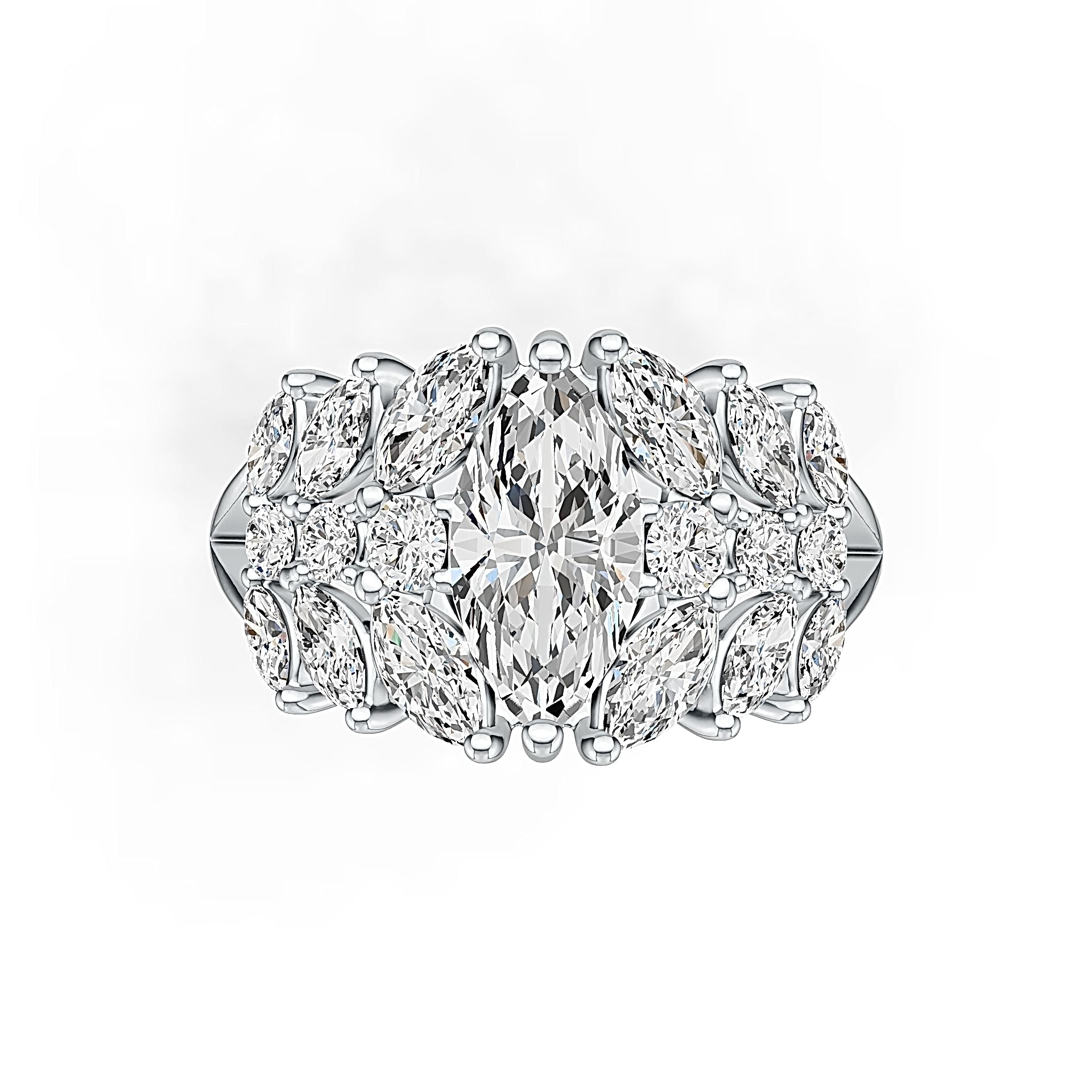 Sterling Silver Semi Mount Ring Setting Marquise MQ 12x6mm Syzjewelry