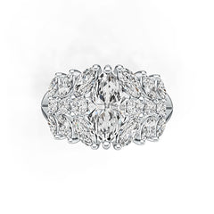 Sterling Silver Semi Mount Ring Setting Marquise MQ 12x6mm Syzjewelry