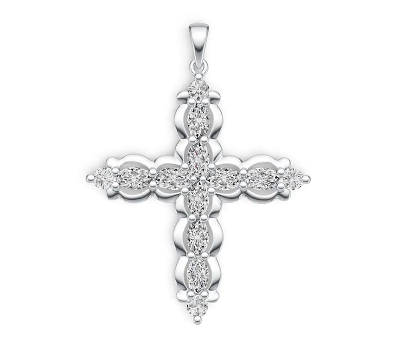 Sterling Silver Semi Mount Pendant Setting Oval OV 5x3mm DHJ