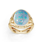 18K Gold Semi Mount Ring Setting Round Ro 5x12mm Syz Jewelry
