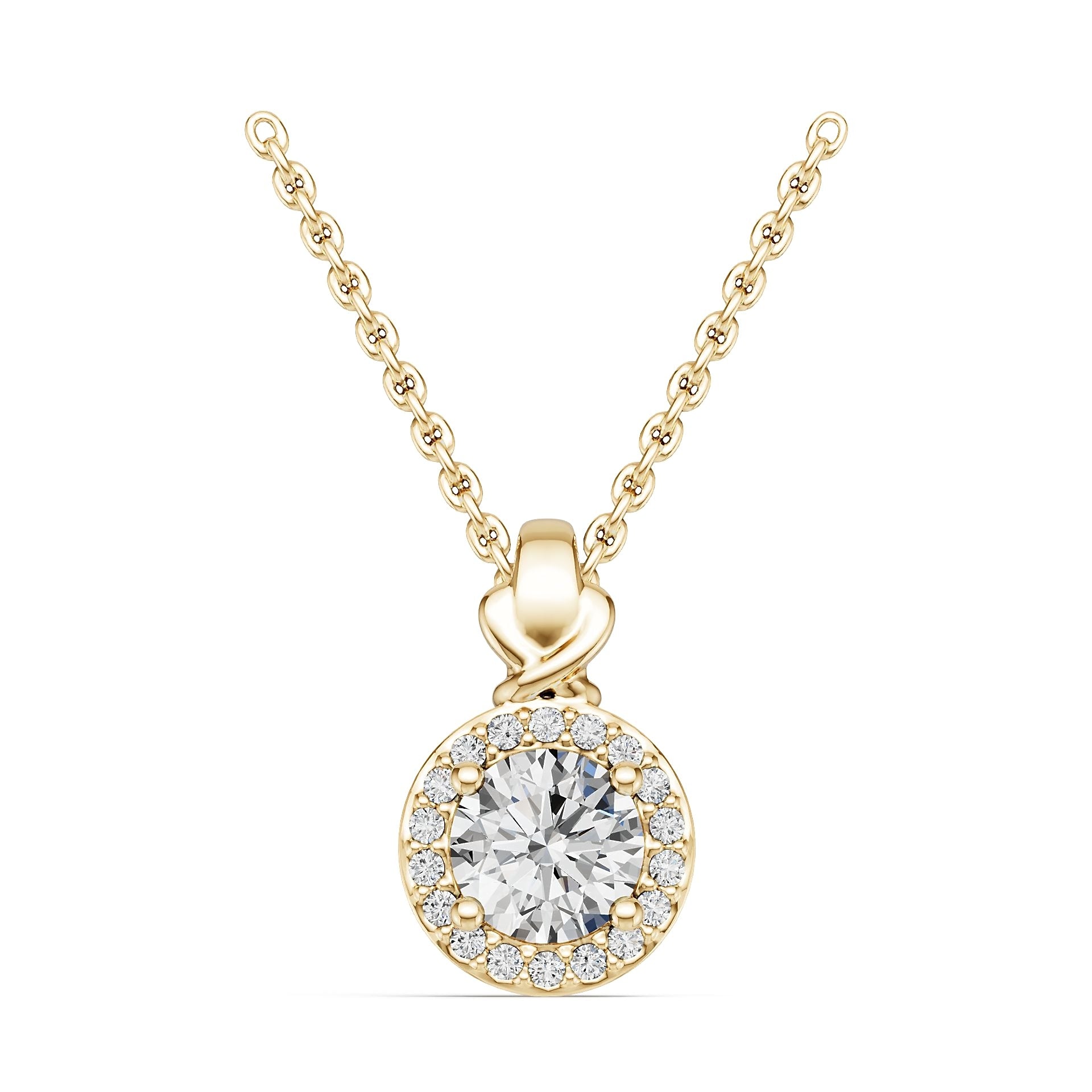 Platinum Semi Mount Pendant Setting Round Ro 5x5mm Diamond Accent Syz Jewelry