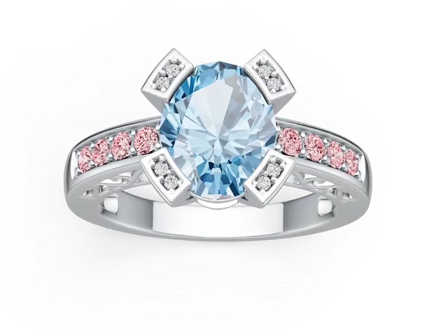 Sterling Silver Semi Mount Ring Setting Oval OV 10X8MM DHJ