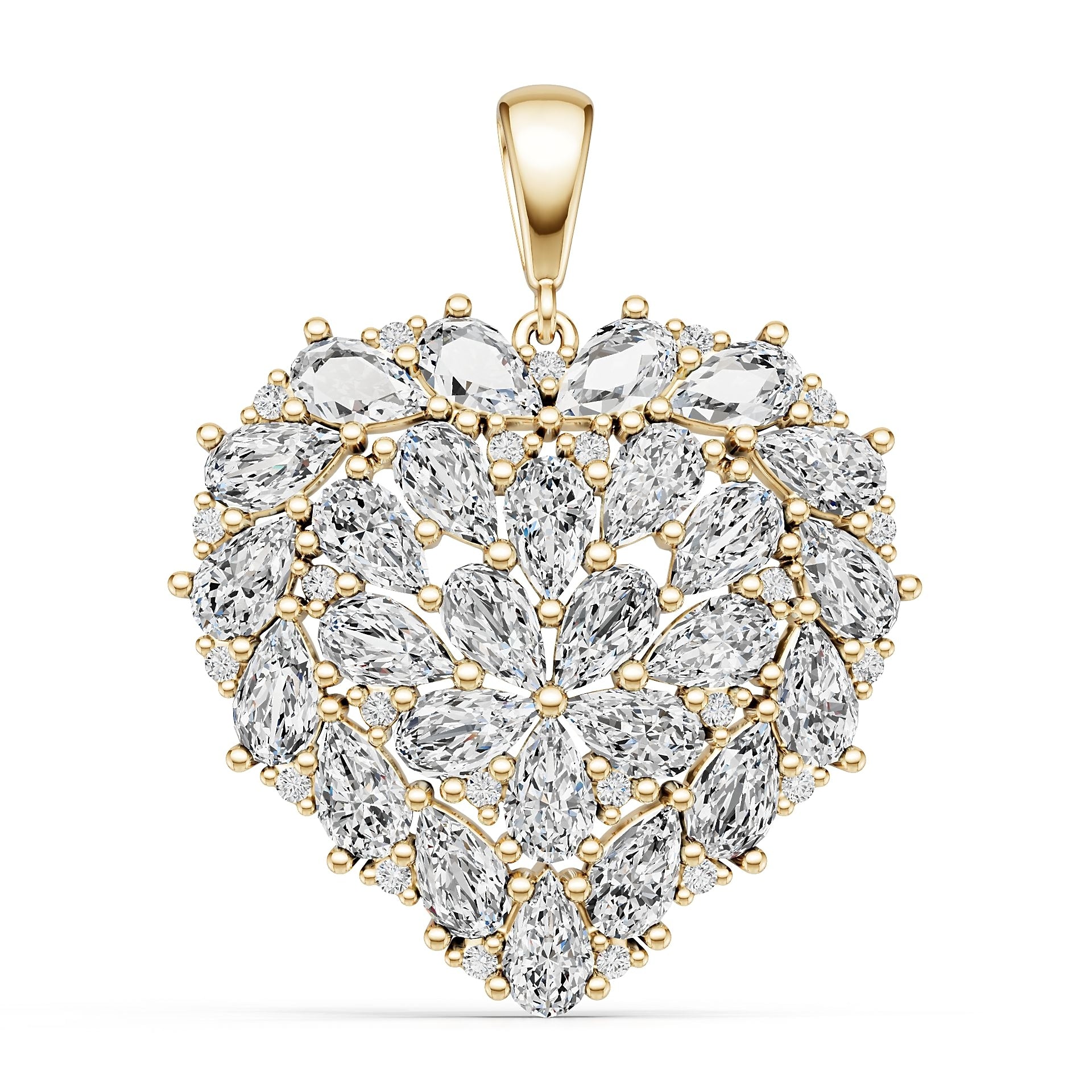 18K Gold Semi Mount Pendant Setting Pear Pe 5x3mm Syz Jewelry