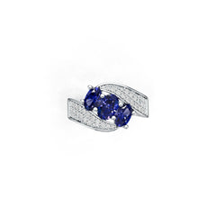 18K Gold Semi Mount Ring Setting Oval Ov 7x5mm Diamond Accent Syzjewelry