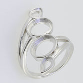 18K Gold Semi Mount Ring Setting Cabochon Oval OV 10x8 PE 6x4mm Syzjewelry