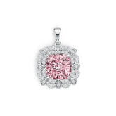 Sterling Silver Semi Mount Pendant Setting Cushion CU 11X11mm DHJ