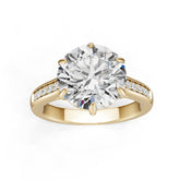 Platinum Semi Mount Ring Setting Round Ro 11x11mm Diamond Accent Syz Jewelry