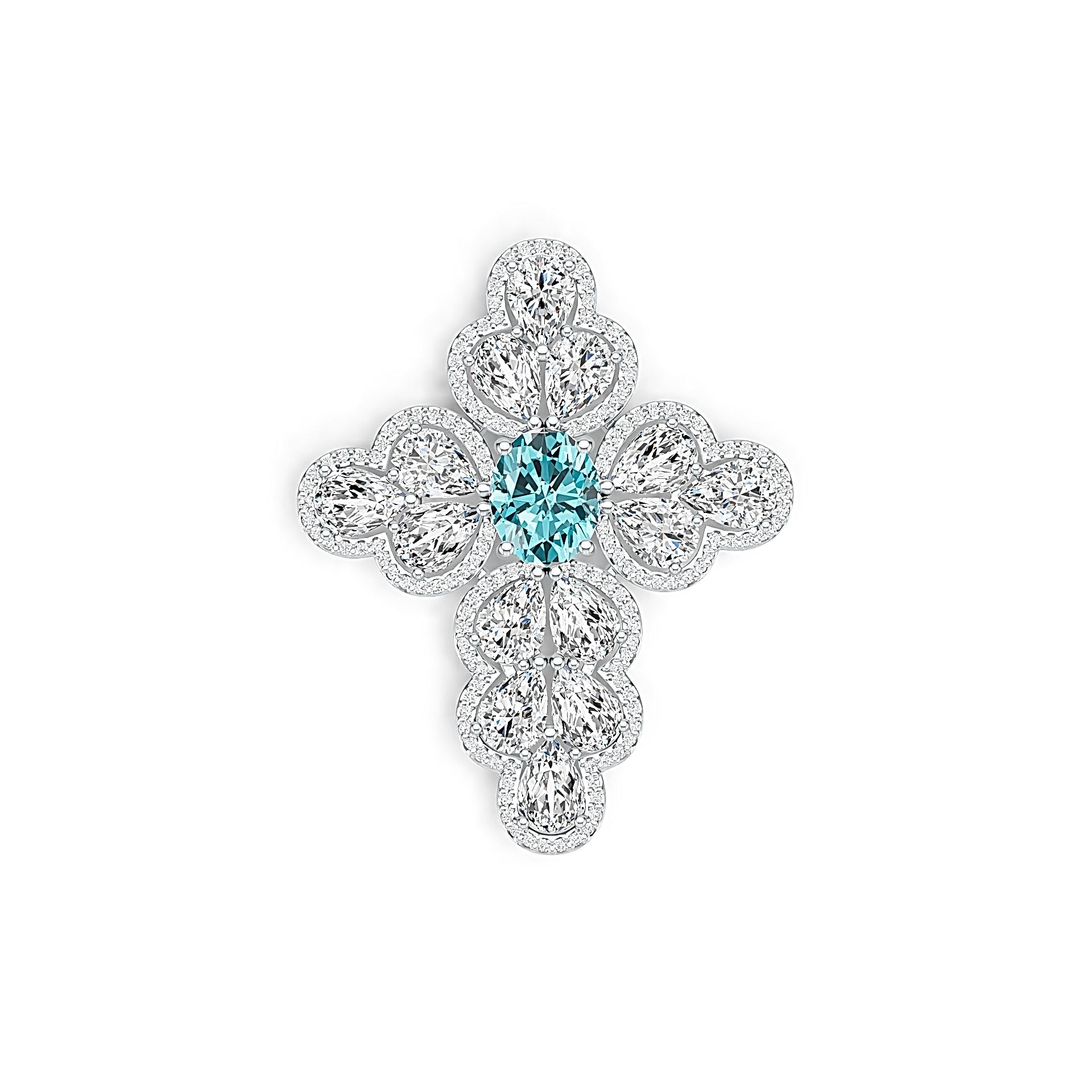 Sterling Silver Semi Mount Pendant Setting Oval OV 10X8mm PE 7X5mm DHJ