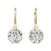 Platinum Semi Mount Earrings Setting Round Ro 6x6mm Syz Jewelry