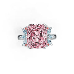 Sterling Silver Semi Mount Ring Setting Emerald OCT 13X11MM MQ 4X2MM DHJ