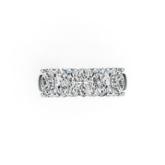 Sterling Silver Semi Mount Ring Setting Oval OV 6X4mm 5-Stone Ring DHJ