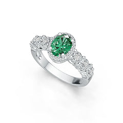Platinum Semi Mount Ring Setting Oval OV 8X6mm Diamond Accent DHJ