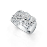18K Gold Semi Mount Ring Setting Oval OV 4X3mm with Diamond Accent DHJ