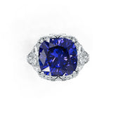 Sterling Silver Semi Mount Ring Setting Cushion CU 14x14mm Art Deco Syzjewelry