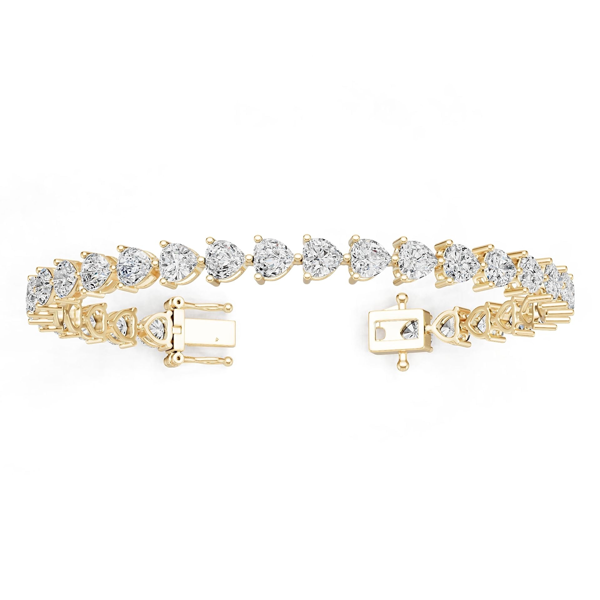 14K Gold Semi Mount Bracelet Setting Heart He 5x5mm Syz Jewelry