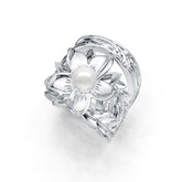 18K Gold Semi Mount Ring Setting Round RD 6x6-6.5mm Floral Theme DHJ