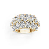 10K Gold Semi Mount Ring Setting Oval Ov 6x4mm Moissanite Accent Syz Jewelry