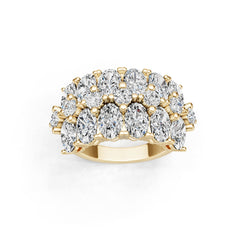 10K Gold Semi Mount Ring Setting Oval Ov 6x4mm Moissanite Accent Syz Jewelry