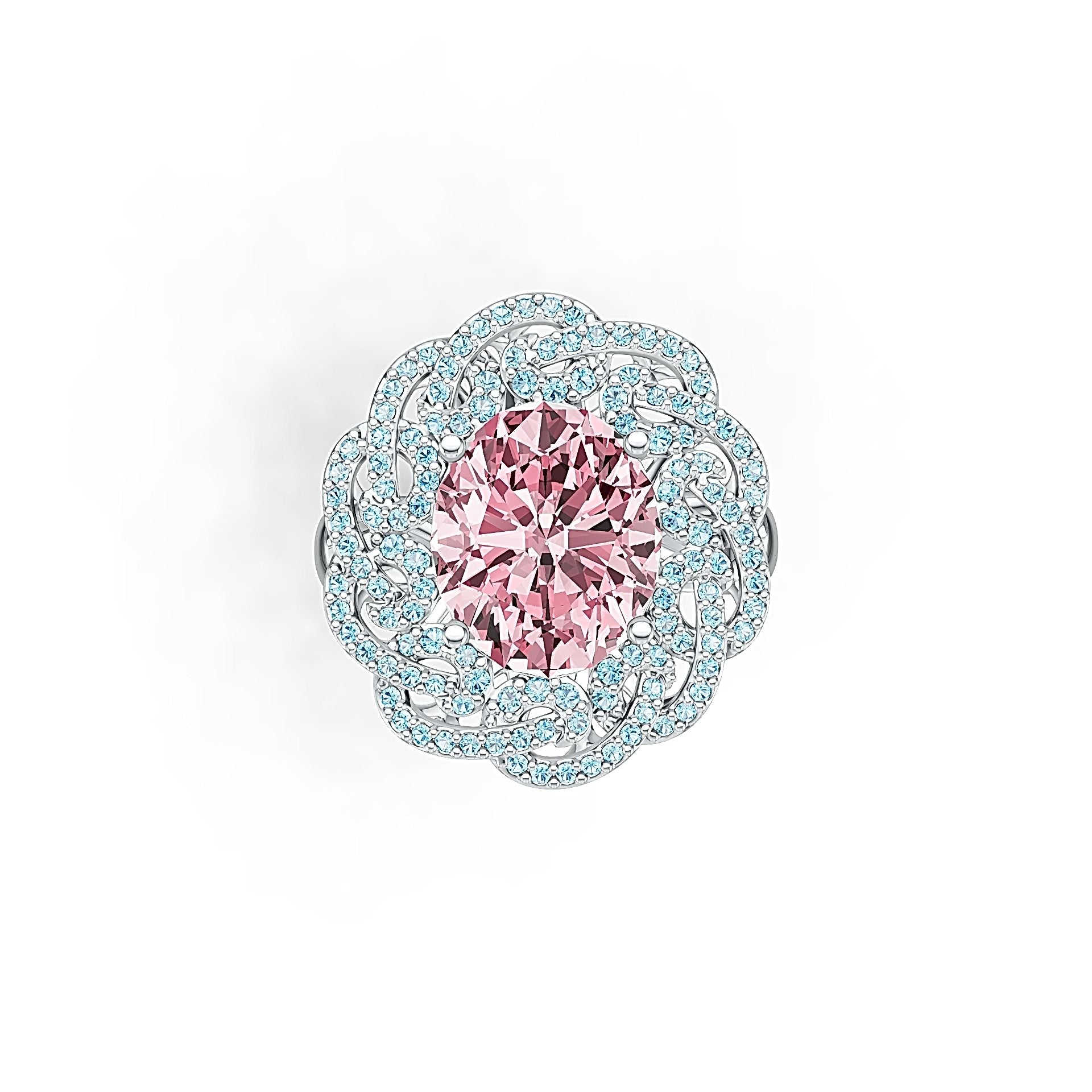 Sterling Silver Semi Mount Ring Setting Oval OV 12X10mm DHJ