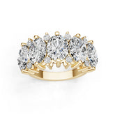 10K Gold Semi Mount Ring Setting Oval Ov 8.5x6.5mm Moissanite Accent Syz Jewelry