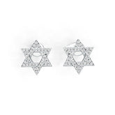 10K Gold Semi Mount Earrings Setting Round RD 1.0mm Moissanite Accent DHJ