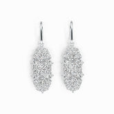 10K Gold Semi Mount Earrings Setting Pear PE 5x4mm Moissanite Accent DHJ