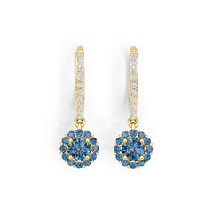 10K 14K Gold or 14K Gold Semi Mount Earrings Setting Round Rd Diamond Accent Syzjewelry