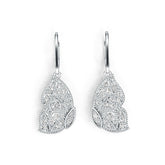 14K Gold Earrings Butterfly Wings Theme with or Moissanite Diamond Accent DHJ
