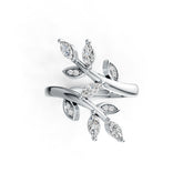 Sterling Silver Semi Mount Ring Setting Marquise MQ 5x2.5mm Leaves Syzjewelry