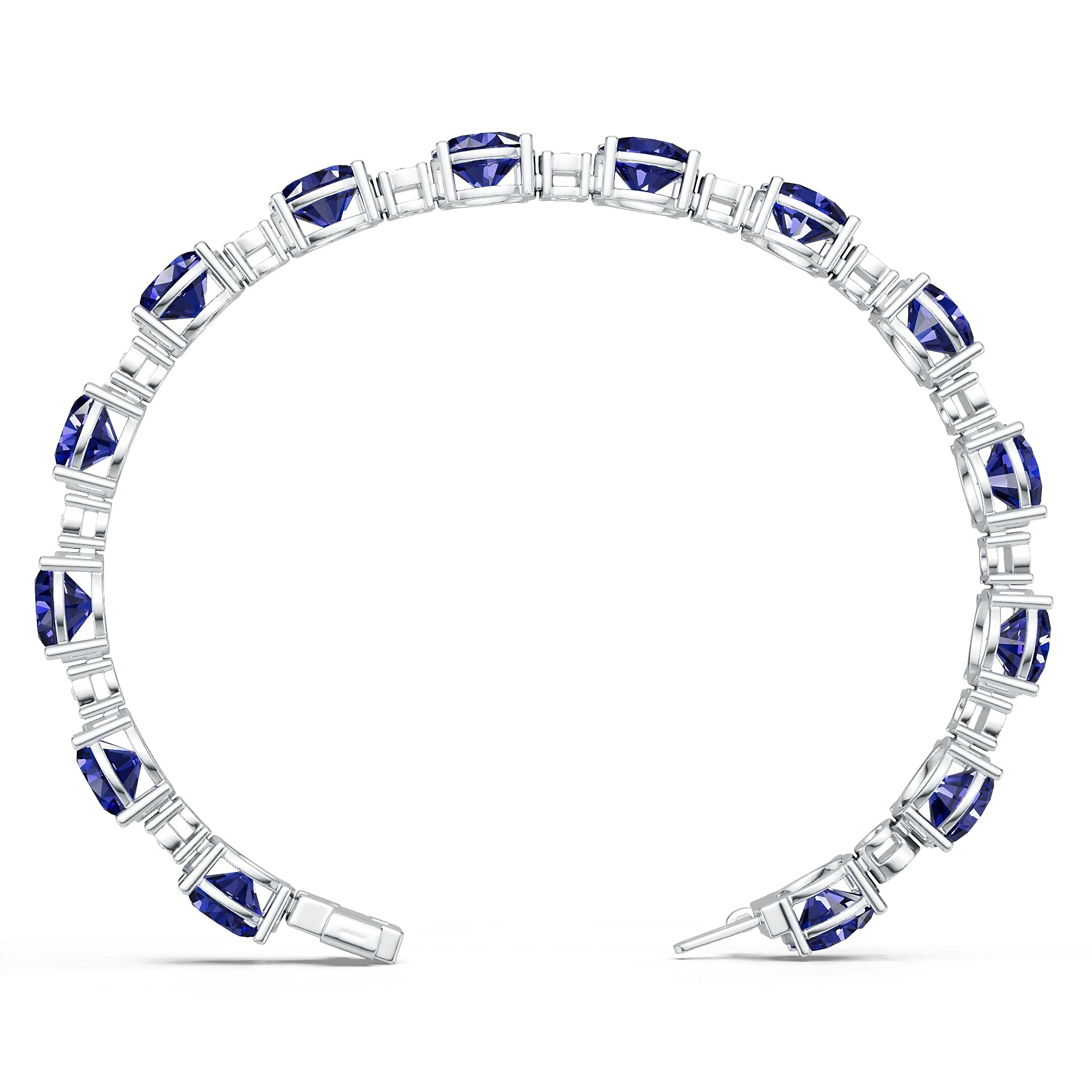 Sterling Silver Semi Mount Bracelet Setting Round RD 8x8mm DHJ