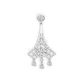 Sterling Silver Semi Mount Pendant Setting Round RD 9x9mm DHJ