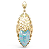 18K Gold Semi Mount Pendant Setting Round Ro 5x12mm Syz Jewelry