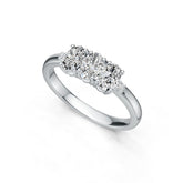 Platinum Semi Mount Ring Setting Oval OV 6X4mm Diamond Accent DHJ