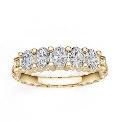 Platinum Semi Mount Ring Setting Oval Ov 4x3mm Diamond Accent Syz Jewelry