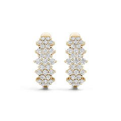 10K Gold Semi Mount Earrings Setting Round Ro 2x2mm Moissanite Accent Syz Jewelry