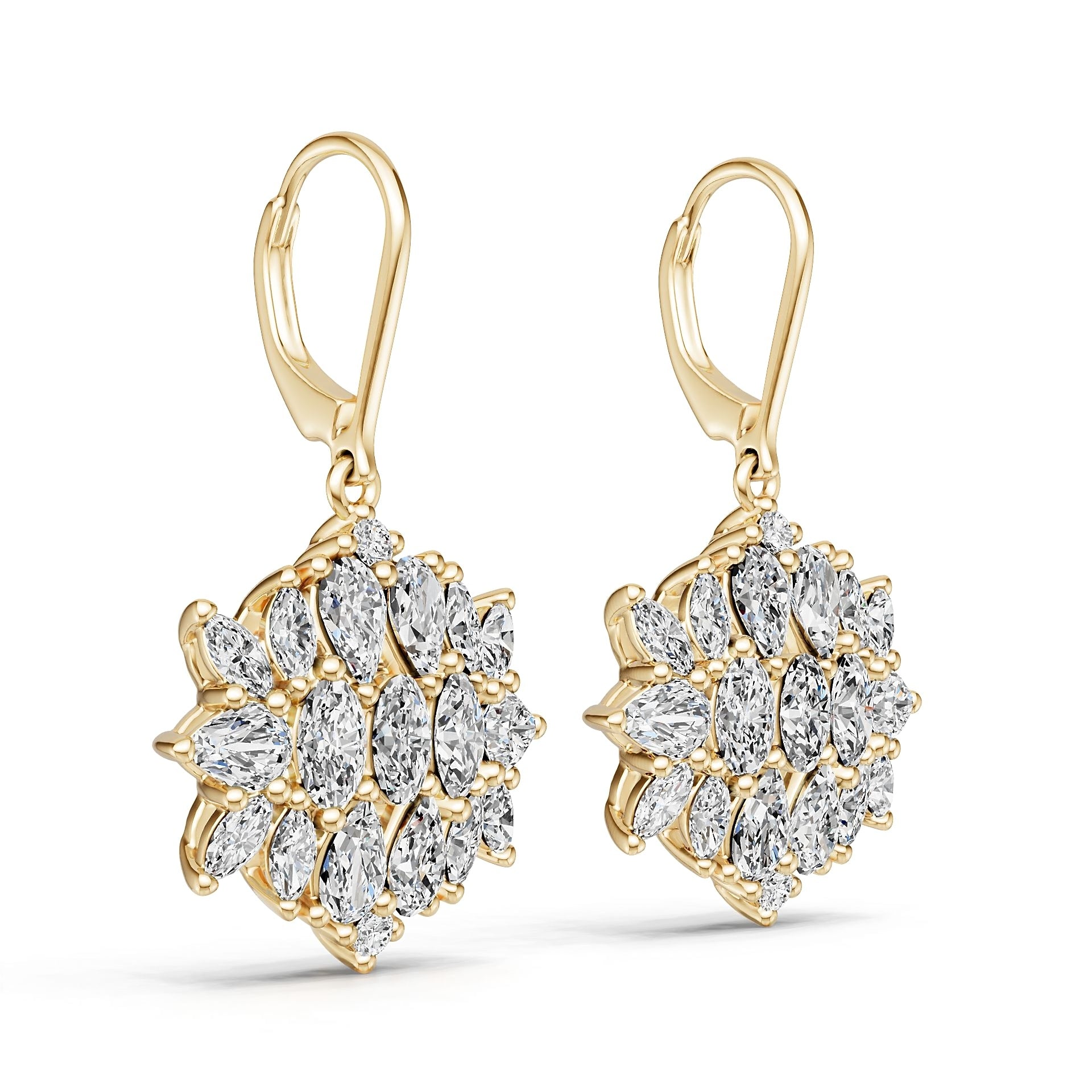 Sterling Silver Semi Mount Earrings Setting Round Ro 5x3mm Diamond Accent DHJ