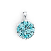 Sterling Silver Semi Mount Pendant Setting Round RD 15.5mm DHJ