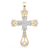 18K Gold Semi Mount Pendant Setting Heart He 5x5mm Diamond Accent Syz Jewelry