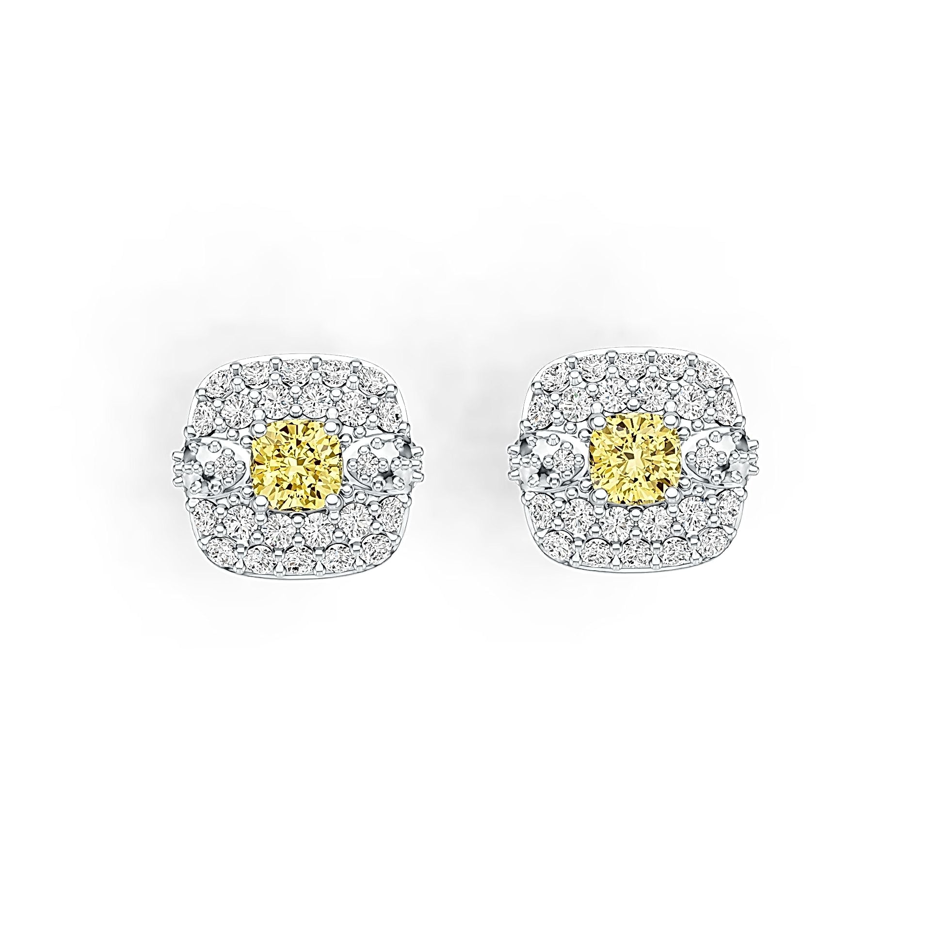 Sterling Silver Semi Mount Earrings Setting Cushion CU 5X5mm DHJ